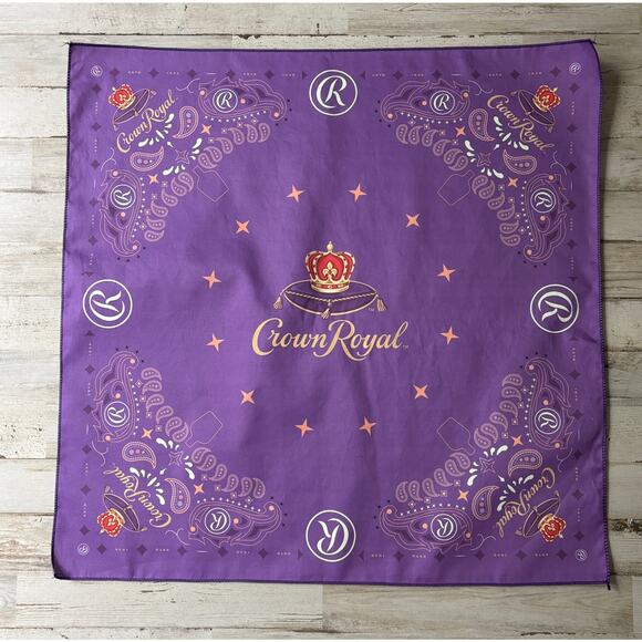 Crown Royal Whiskey Purple Bandana NWOT - Picture 1 of 2